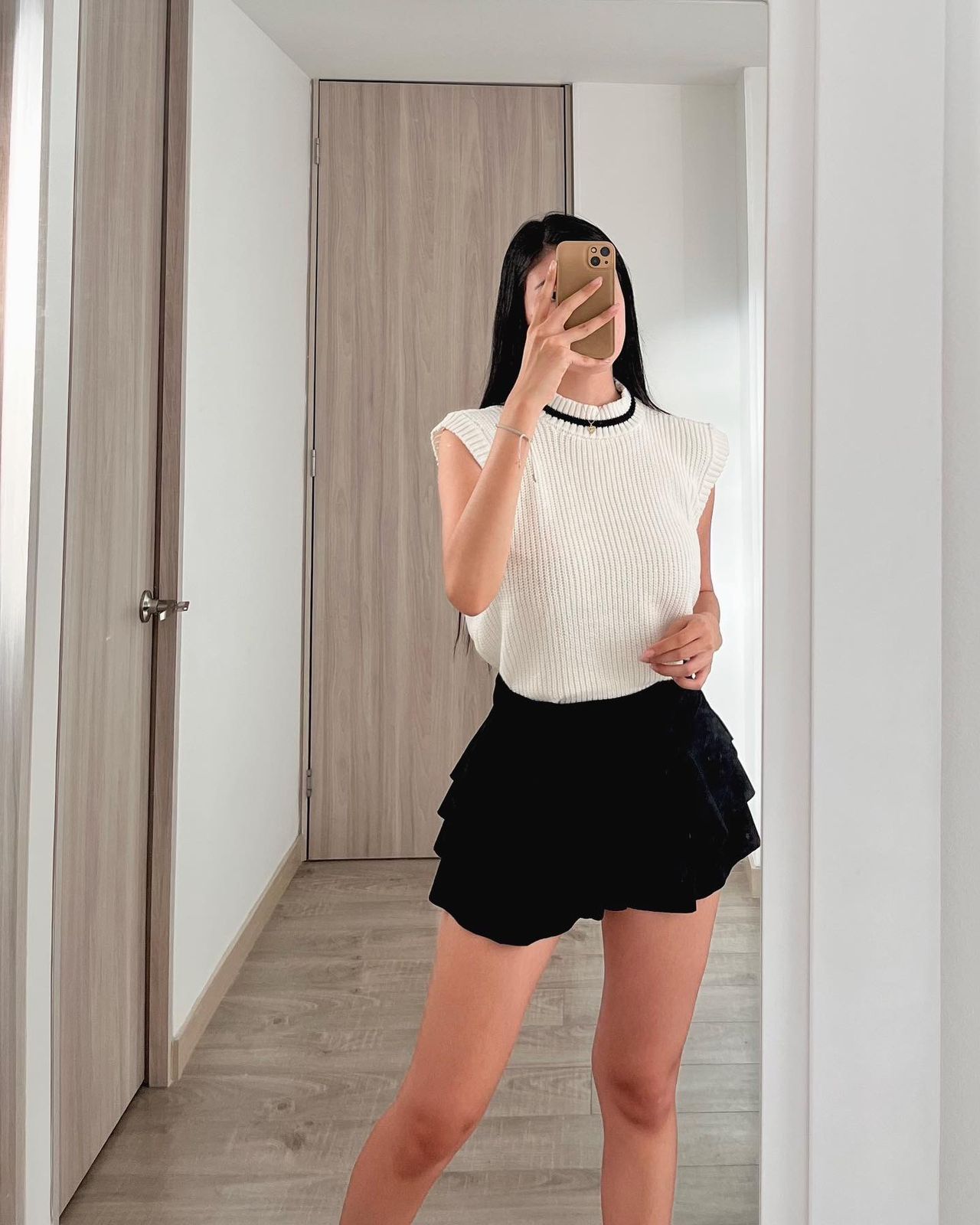 Chaleco tejido cuello alto